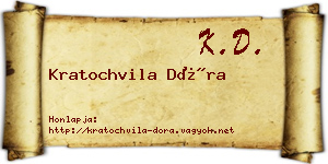 Kratochvila Dóra névjegykártya